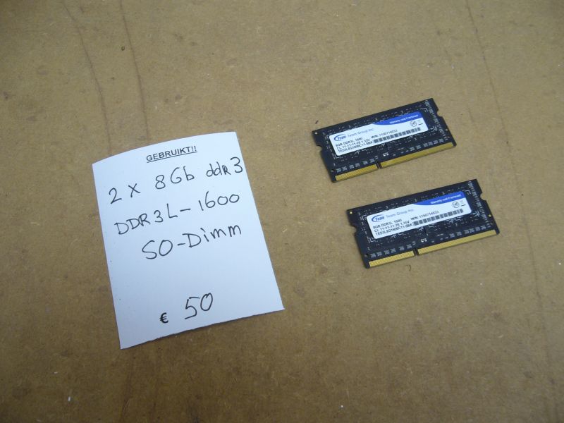 2x 8Gb DDR3 MEMORY  SO-Dimm